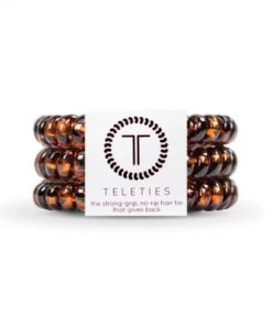 Teleties Small Coil Hair Tie Set - Tort ACCESSORIES