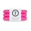 She She Boutique Small Coil Hair Tie Set - Hot Pink
