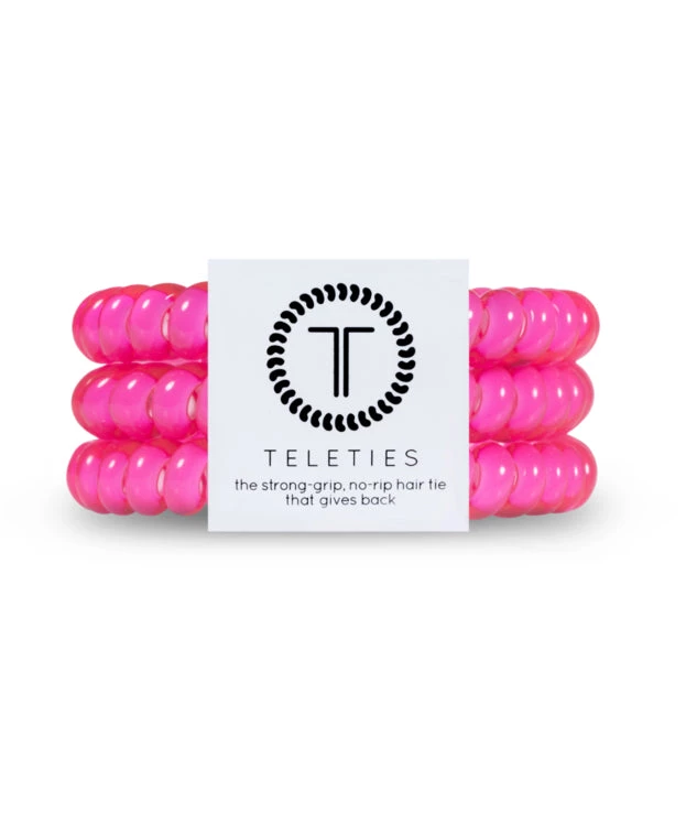 She She Boutique Small Coil Hair Tie Set - Hot Pink 3 She She Boutique Small Coil Hair Tie Set - Hot Pink
