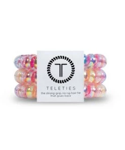 She She Boutique Large Coil Hair Tie - Eat Glitter For Breakfast ACCESSORIES