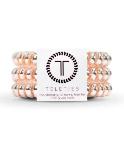 She She Boutique ACCESSORIES Small Coil Hair Tie Set- Millennial Pink