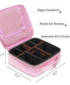 She She Boutique Mega Makeup Case - Pink Quilted ACCESSORIES