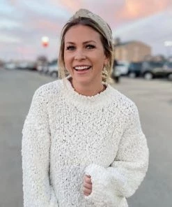 She She Boutique ACCESSORIES Gold Stud Top Knot Headband - Tan