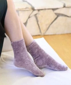 She She Boutique ACCESSORIES Chenille Socks - Lavender