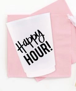 She She Boutique GIFTS Frosted Cups, Set Of 10 - Happy Hour