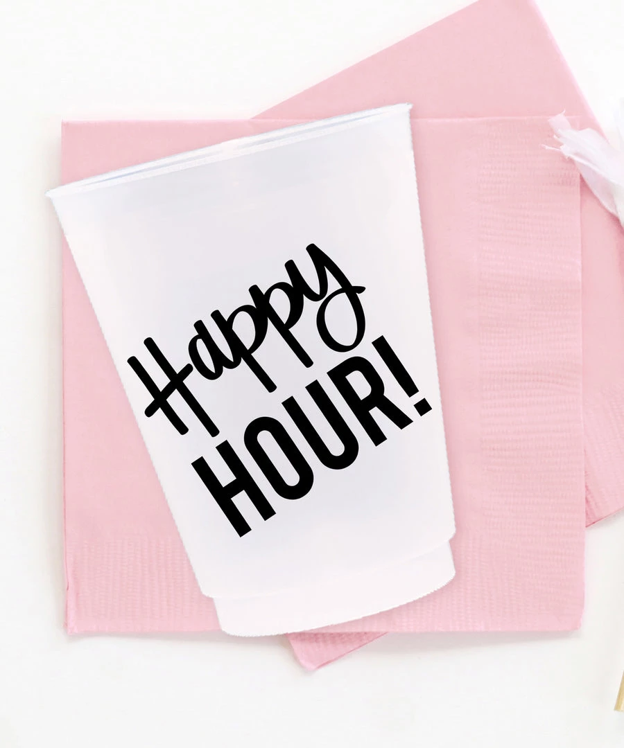 She She Boutique GIFTS Frosted Cups, Set Of 10 - Happy Hour 3 She She Boutique GIFTS Frosted Cups, Set Of 10 - Happy Hour
