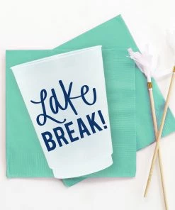 She She Boutique Frosted Cups, Set Of 10 - Lake Break