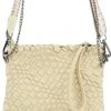 She She Boutique HANDBAGS Charlotte Hand Woven Neoprene Crossbody Bag - Tan
